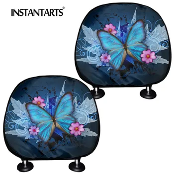 

INSTANTARTS Ball in Water and Fire Design 2pcs/Set Car Pad Headrest Neck Car Seat Cover Fashion Rest Cushion Cover for Most Car