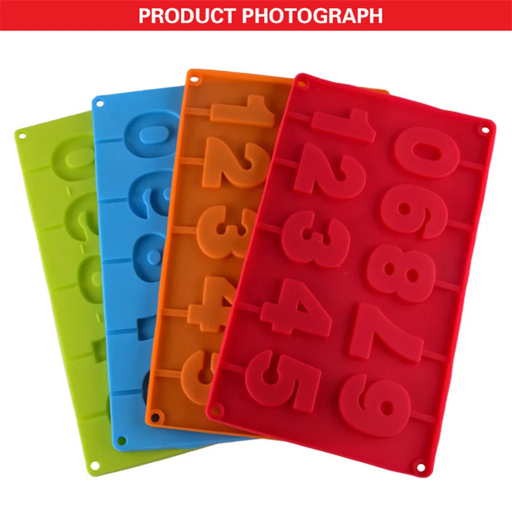 

Silicone Lollipop Mold Ice Candy Chocolate Moulds Baking Tool 0-9 Number Shaped Kitchen Tools Accessories #20