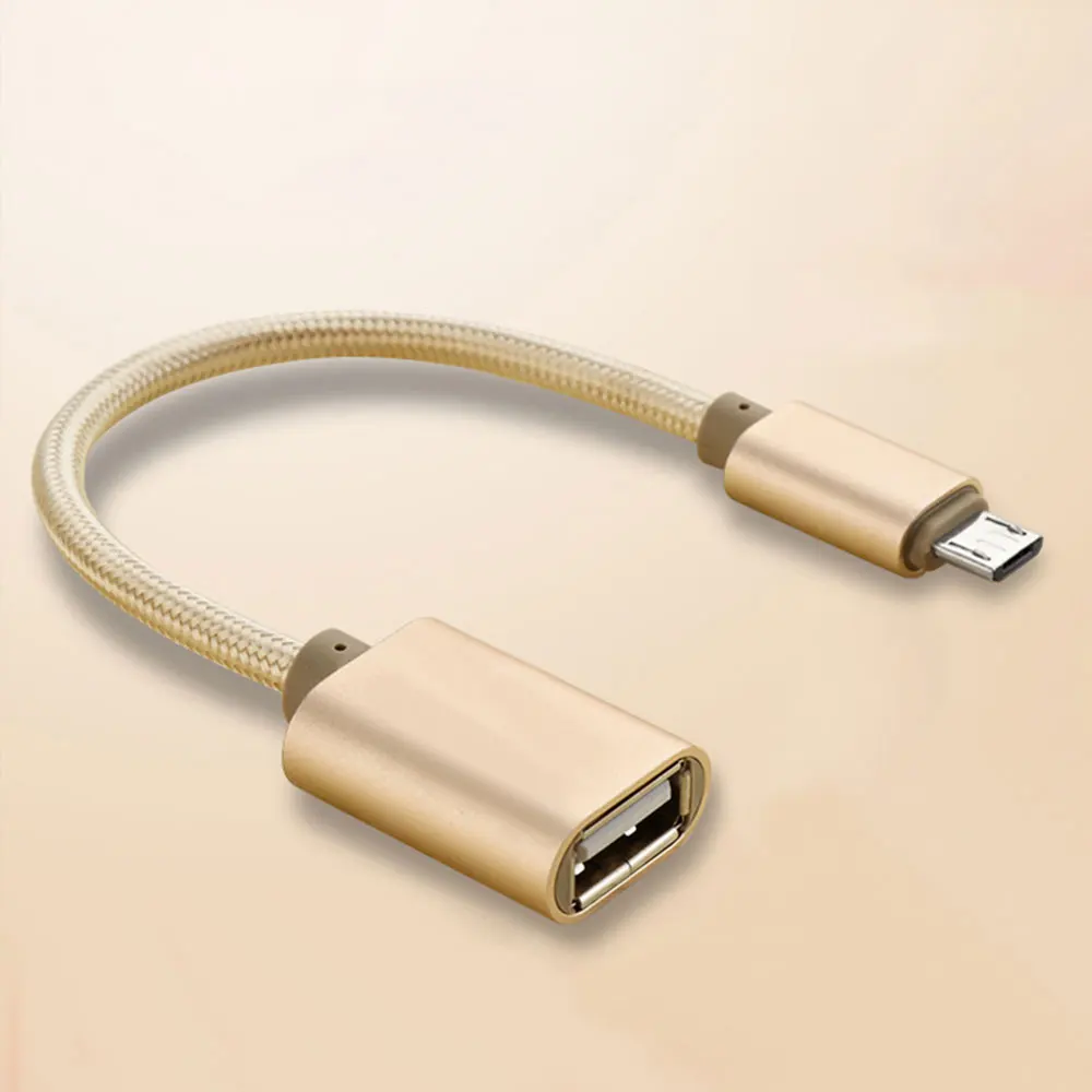 Кабель-адаптер type-C к USB 18 см OTG нейлоновый Женский конвертер адаптер синхронизация данных Передача для Xiaomi U диск Мышь Клавиатура