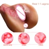 Sex Toy for Men real Realistic Vagina Oral Mouth Artificial Deep Throat with Tongue Teeth Silicone Male Masturbator Pocket Pussy 1