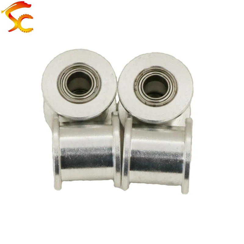 

10PCS/LOT GT2 20teeth size without wheel(tooth) hole 4mm/5mm aluminum passive 3d printers idler pulley for belt width 9mm/10mm