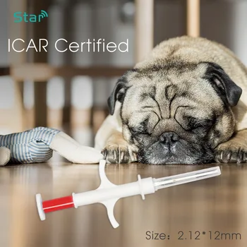 

Imported Microchip ICAR Number 2.12x12MM EM4305 Glass Tags 134.2KHz FDX-B Animal PET ID Syringes EO Gas Disinfection Injectors