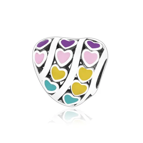 1365 925 Sterling Silver Classic Color Christmas Charm Beaded Bracelet DIY Accessories Beaded Free Shipping Wholesale - Цвет: 1365