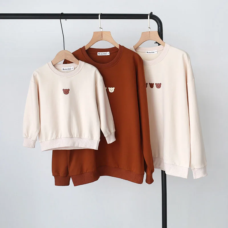 Family Matching Bear Tshirt Baby Bodysuit Kids Clothes