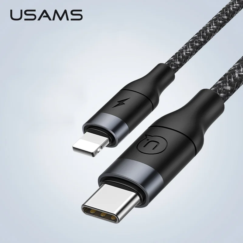 USAMS USB Type C к осветительному кабелю 18 Вт PD кабель для быстрой зарядки iPhone XS Max XR X 8 Plus