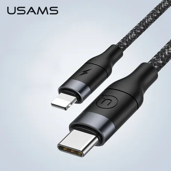 

USAMS USB Type C to Lighting Cable 18W PD Fast Charging Cable for iPhone XS Max XR X 8 Plus iPad Pro for Lightning to USB C Wire