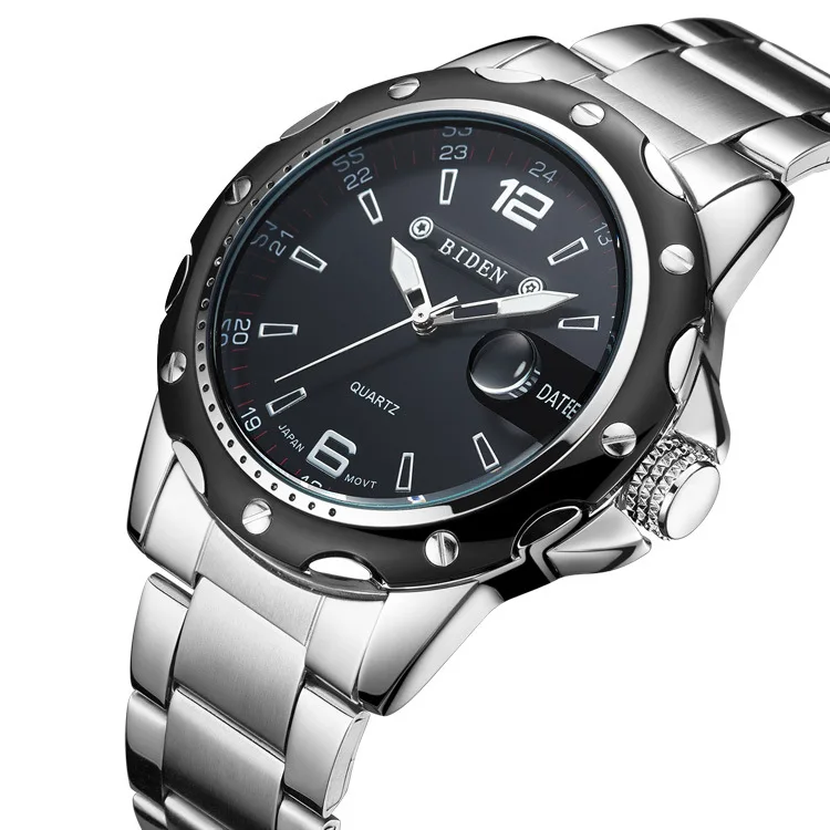 Relojes Hombre, модные мужские часы, Топ бренд, роскошные мужские кварцевые наручные часы, мужские стальные спортивные водонепроницаемые часы с датой
