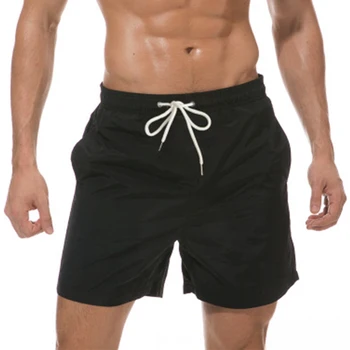 Summer Men Swim Trunks Plus Size Breathable Trunks Trouser Solid Swimwear Beach Shorts Slim Wear Outdoor Bathing Trunks 1