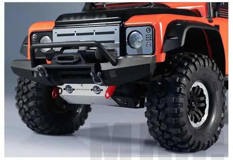Ceny TRAXXAS TRX 4 Defender TRX4 Bronco zderzak przedni metalowa płyta ochronna lampa pancerza podwozia dla 1 10 RC symulacja samochodów wspinaczkowy