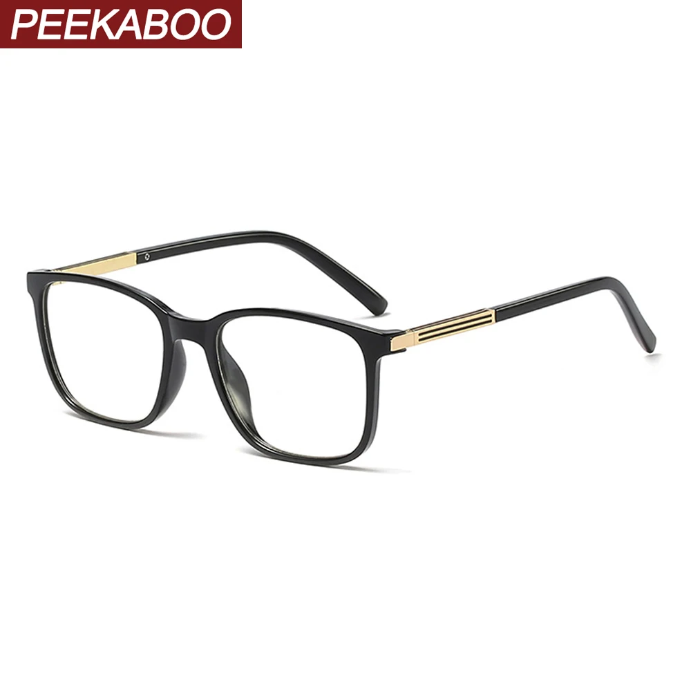 

Peekaboo leopard black tr90 glasses frame men clear lens square eyeglasses optical male eyewear fashion accessories