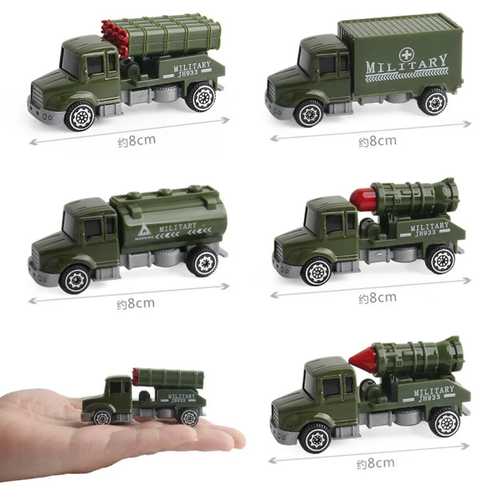 5 шт. автомобиль игрушка литые военные транспортные средства набор сплава металла армии модели грузовиков Раннее детство образовательная Игрушечная машина