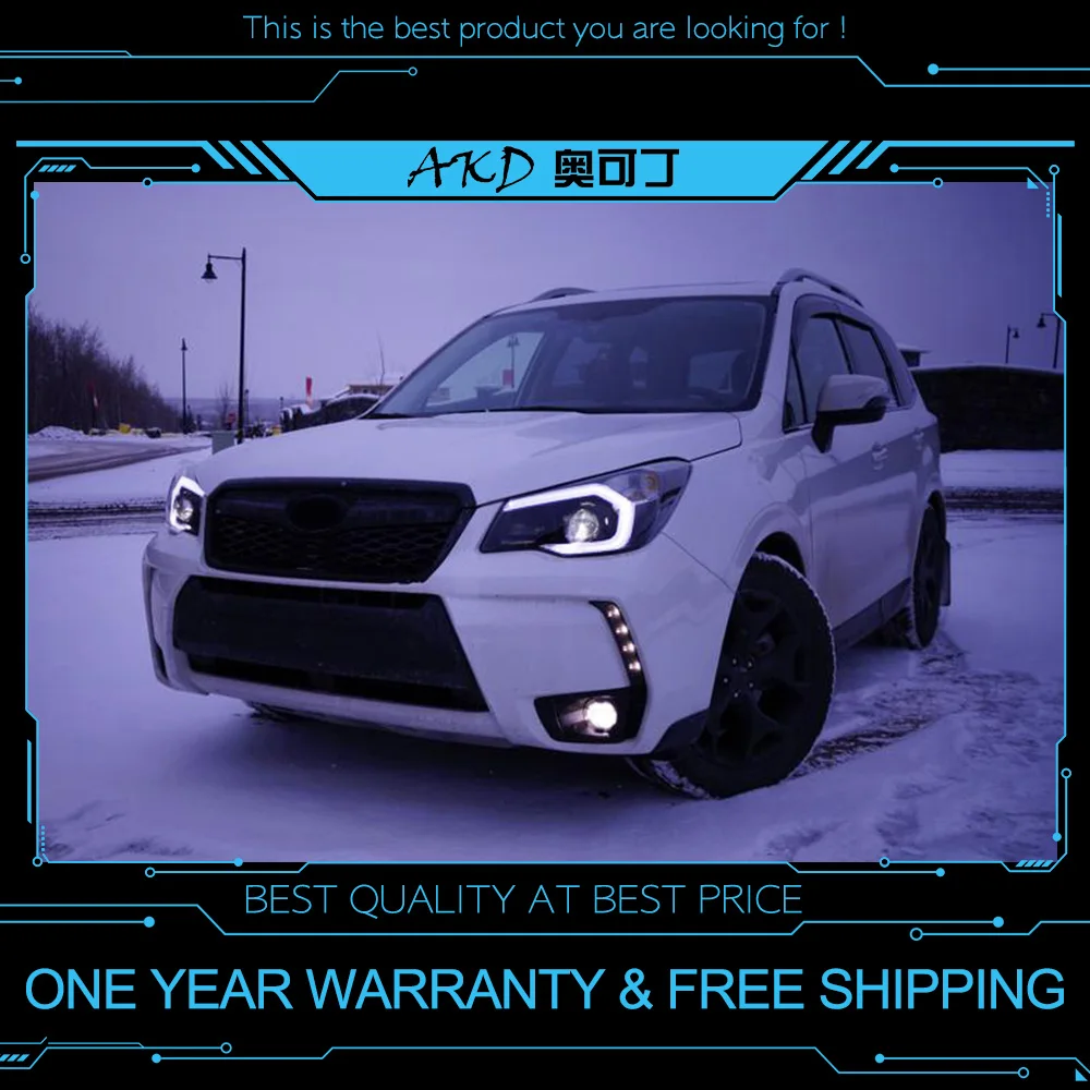 AKD тюнинг автомобильных фар для Subaru Forester 2013 светодиодные фары DRL ходовые огни Bi Xenon