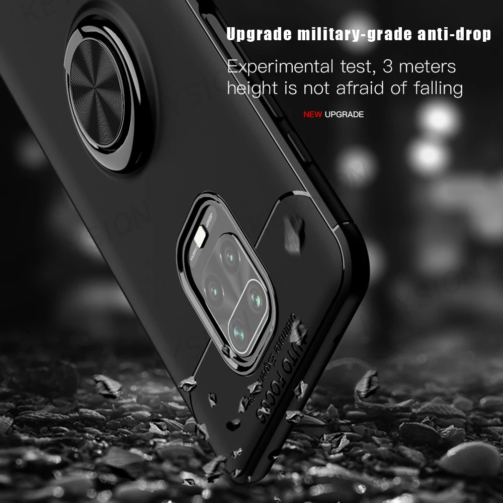 KEYSION Shockproof Case For Xiaomi Redmi Note 9s 9 Pro Soft Matte Silicone Metal Ring Back Phone Cover for Redmi Note 9 Pro Max KEYSION Shockproof Case For Xiaomi Redmi Note 9s 9 Pro Soft Matte Silicone Metal Ring Back Phone Cover for Redmi Note 9 Pro Max