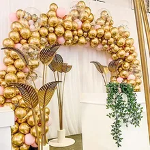 

100/50pcs 10inch Pearl Chrome Metal Latex Balloon Golden Balloon Arch Birthday Wedding Kids Baby Shower Party Decor Toy Globos