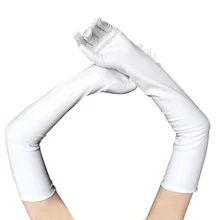 Кожаные сексуальные перчатки унисекс, Длинные митенки, модные мужские и женские одноцветные длинные митенки, повседневные рабочие плотные перчатки handschoenen