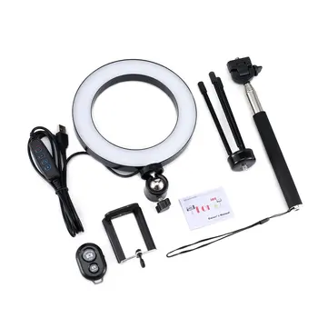 

Dimmable LED Studio Camera Ring Light Photo Phone Video Light Annular Lamp With Tripods Selfie Stick Ring Fill Light For Canon