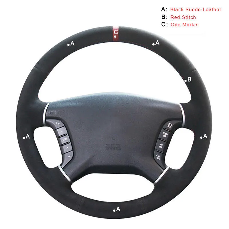 Suede Leather Авто оплетка на руле Крышка для Mitsubishi Pajero 2007- Galant 2008-2012 аксессуары для интерьера DIY оплетка автомобиля - Название цвета: Suede Leather