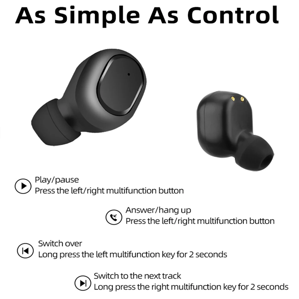 M1 TWS беспроводные Bluetooth наушники 5,0 стерео гарнитура Водонепроницаемый AI управление Bluetooth беспроводные наушники