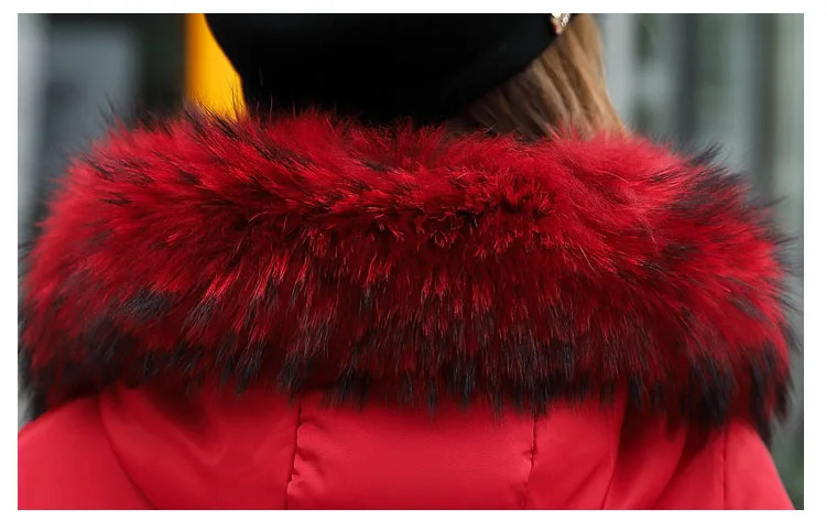 2023 New Women's Jacket Parka Down Cotton Parkas Winter Jacket Fur Collar Hooded Parkas Overcoat Thick Slim Long Coat Outerwear