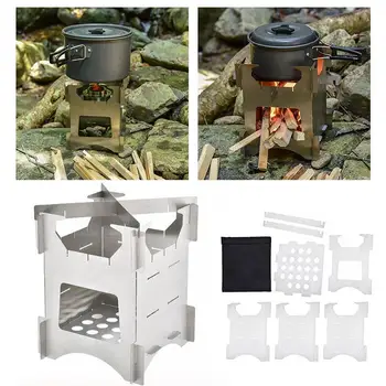 

Compact AT6307 201 Stainless Steel Cooker Picnic Stove Pot Portable Stove BBQ Camping Camping Stove Traveling Outdoor