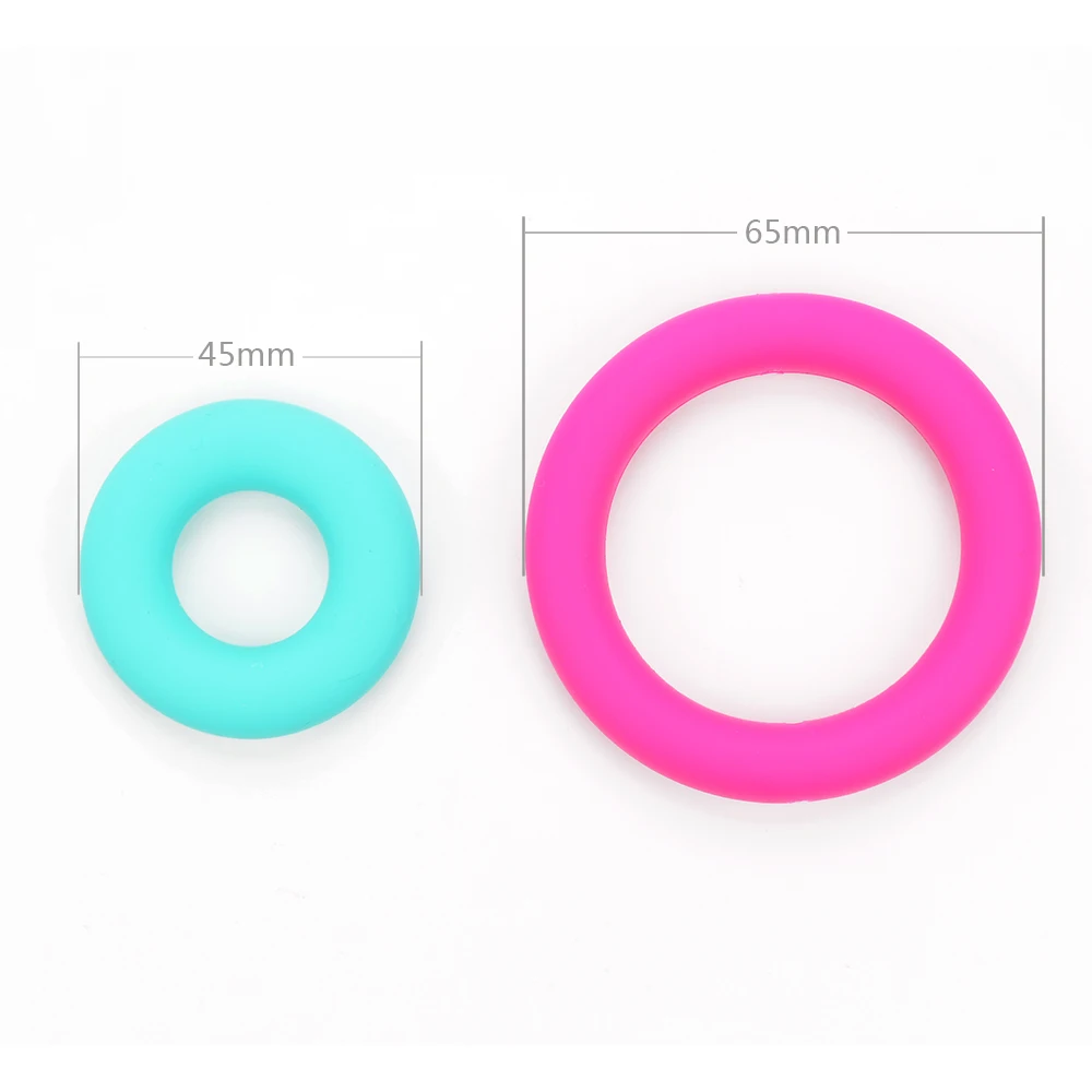 Teething toys 10pcs Silicone Beads Teething Ring Baby Charm Teether Necklace Pacifier Making BPA Free Food Grade Silicone Jewelry
