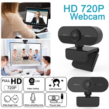 

Computer HD Webcam, Built-in Mic Video Web Camera USB2.0, Live Streaming PC Webcam for Gaming Conferencing Windows PC Laptop