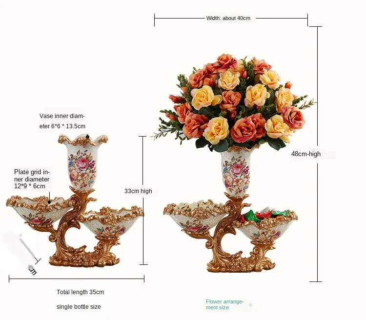 Flower Type: Countertop VaseMaterial: ResinStyle: European style • Colma.do™ • 2023 •