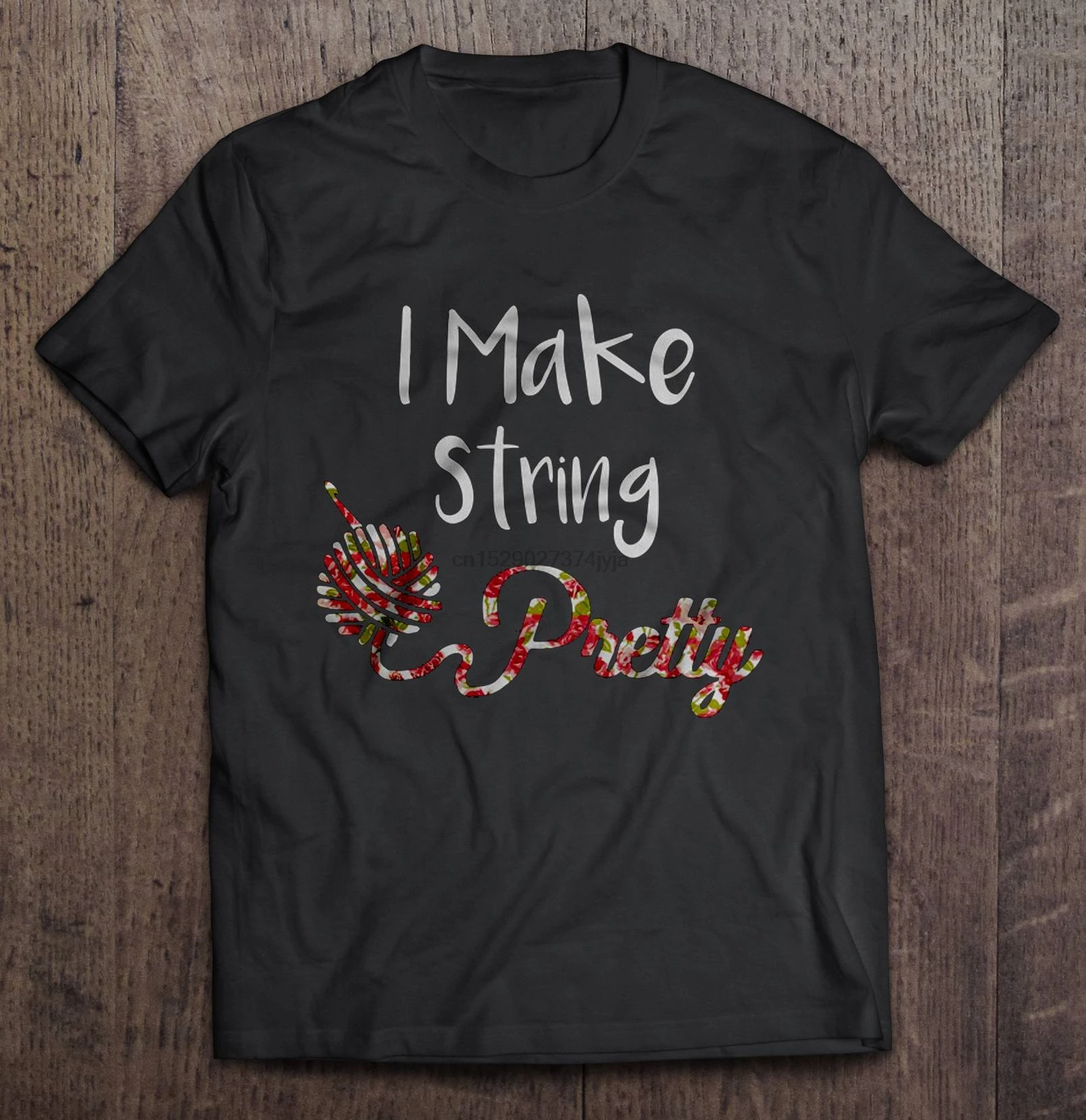 Мужская забавная Футболка модная футболка I Make String Красивая Цветочная версия