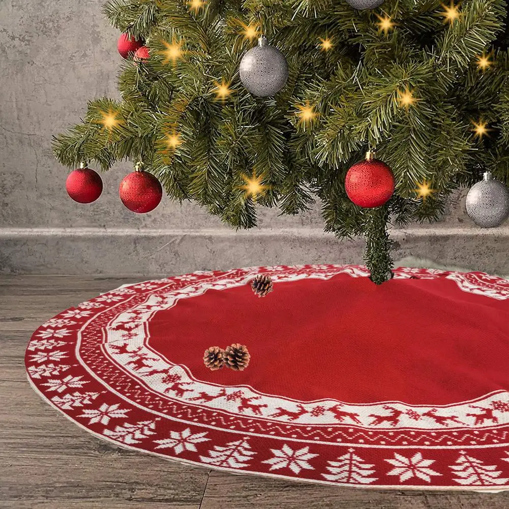Christmas Tree Skirt Christmas Ornaments Xmas Floor Mat Carpet Home Decor 