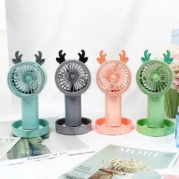 

ABS Handheld Cartoon Portable USB Mini Fan Mini Cooling Fan Bubble Machine Fan Child Summer Toy Parent-Child Interaction Travel