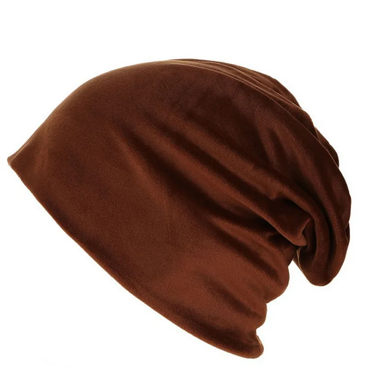 coffee1 OEAK новые осенние модные теплые вязаные флисовые внутри шлепки Skullies шапки зимние женские головные уборы - Цвет: coffee1