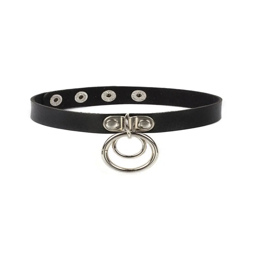 

Korean Fashion Harajuku Collar Choker Necklace Strap Female Choker Necklaces Sexy Belt Buckle Adjustable YR336