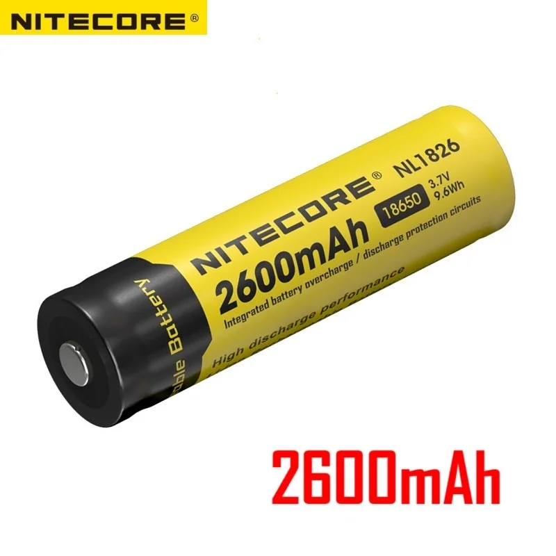 Nitecore NL1826 2600mAh перезаряжаемая 18650 литий-ионная батарея