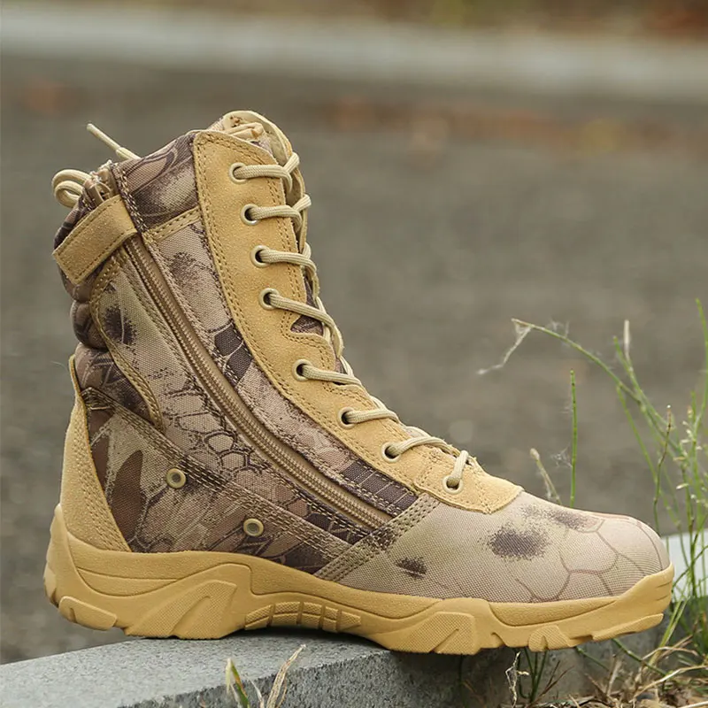 SUADEEX/мужские ботинки; Военная Тактическая Боевая камуфляжная Нескользящая армейская Безопасная рабочая обувь; Мужская Уличная походная обувь; размер 45