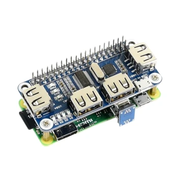 

Waveshare 4 Ports USB HUB HAT for Raspberry Pi 3 /4B / 2 / Zero W Extension Board USB to UART for Serial Debugging Compatible wi