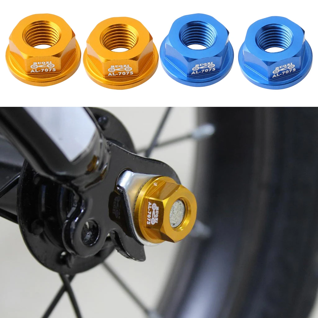 4 Pairs Kids  Hubs Nut M10 Folding Balance Bike Wheel Hubs Axle Nuts