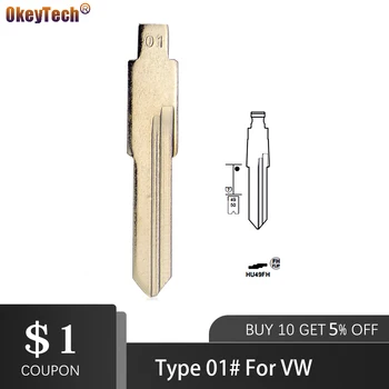 

OkeyTech 1pc Universal Remotes Flip Blade 01# For KD Remote HU49 Blade For VW Jetta Santana For Audi For Skoda Fob No.01 Blade