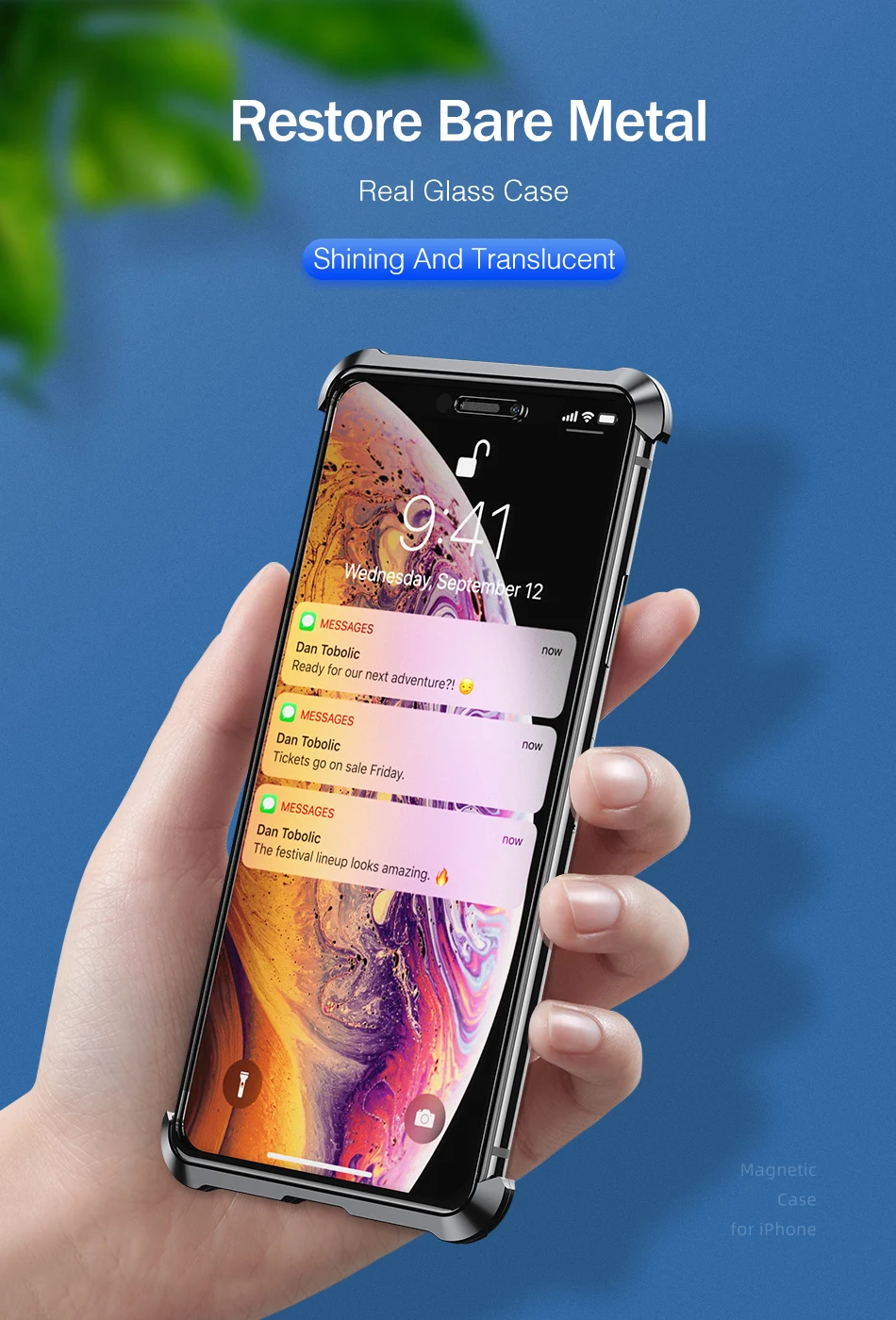REDNUT Магнитный Мобильный чехол для iPhone X Xr Xs Max двойное закаленное стекло магнит чехол для iPhone 7 8 Plus стеклянный чехол