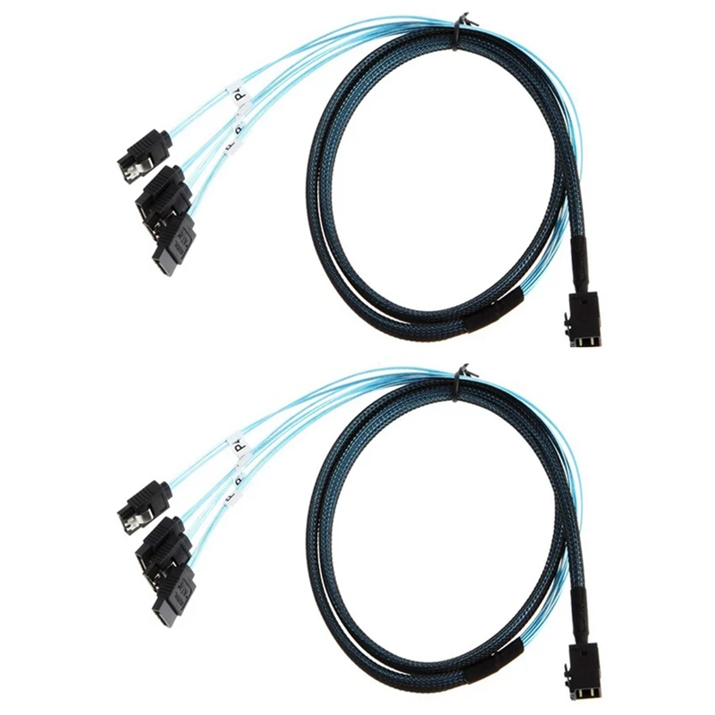 Внутренний HD Mini SAS (SFF-8643) Target - 4X SATA (узловой) кабель SFF-8643 to 2 шт. | Компьютеры и офис