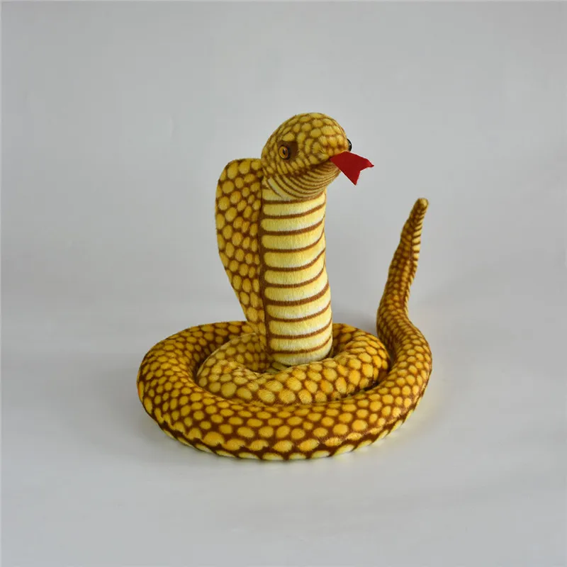 Funny Simulation Cobra and Python Snake Plush Toys Horror Real Life Zodiac Boa Spotted Snake Stuffed Dolls Kids Halloween Party Toys (7)