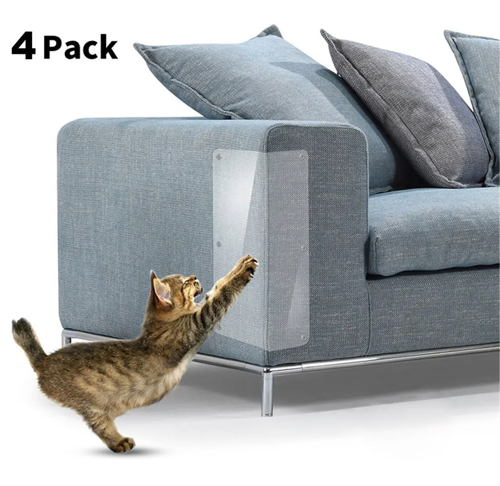 

4pcs/set Cat Scratching Tape Deterrent Anti Scratch Durable Sticker Clear Carpet Sofa Protection Furniture Pet Training Seats