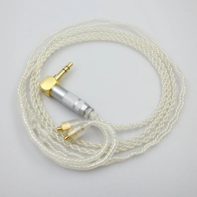 Replacement Audio Cable For Shure SE535 SE215E846 UE900 W40 Headphones upgrade Silver Plated Cord Wire 23 AugT2