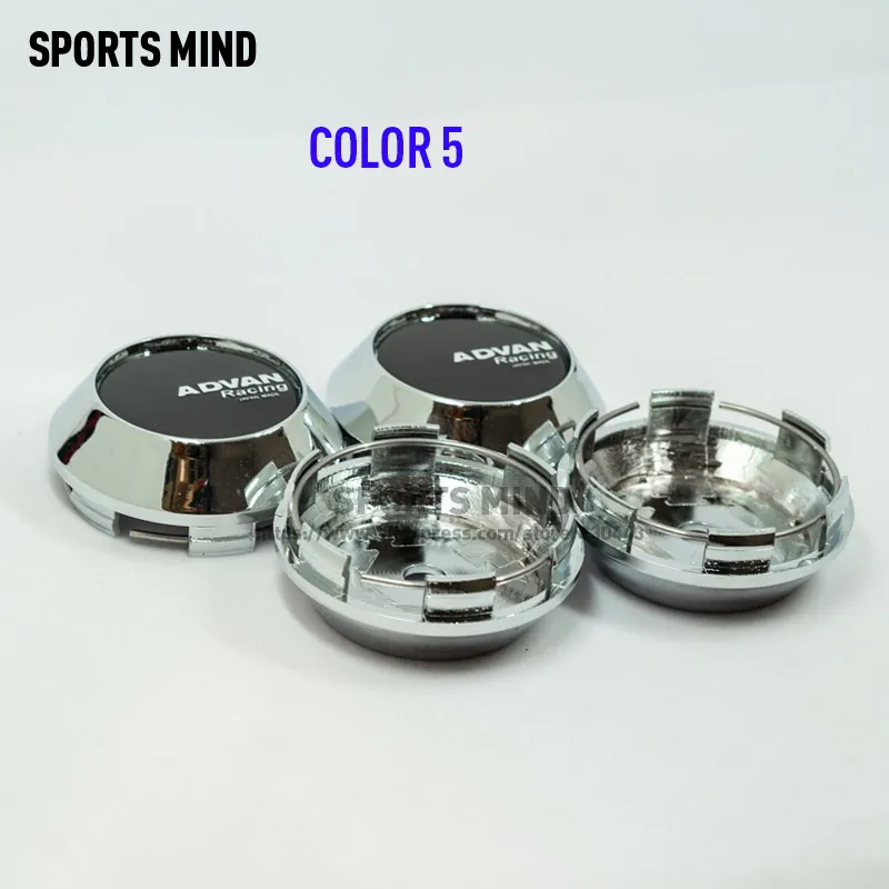 4X68 мм 8 цветов автомобильные Колпаки Ступицы Колеса для ADVAN Racing Advanti RACING WHEEL эмблема логотип для автомобильного стайлинга аксессуары - Цвет: COLOR 5