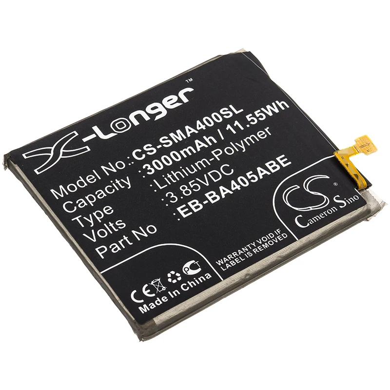 Batteria Cameron Sino 3000Mah Per Samsung Galaxy A40 Galaxy A40 2019 Sm-A405Fm/Ds Sm-A405Fn/Ds Samsung Eb-Ba405Abe Gh82-19582A