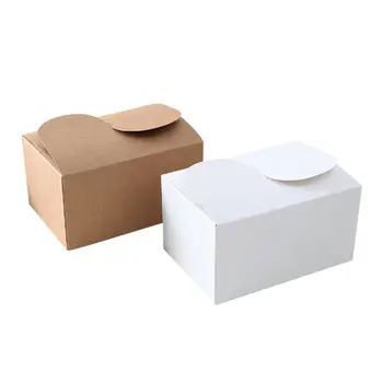 

30pcs/set Natural Kraft Paper Cake Box Party Gift Packing Box Biscuit Cookie Candy Packaging Boxes Birthday Gift Bag