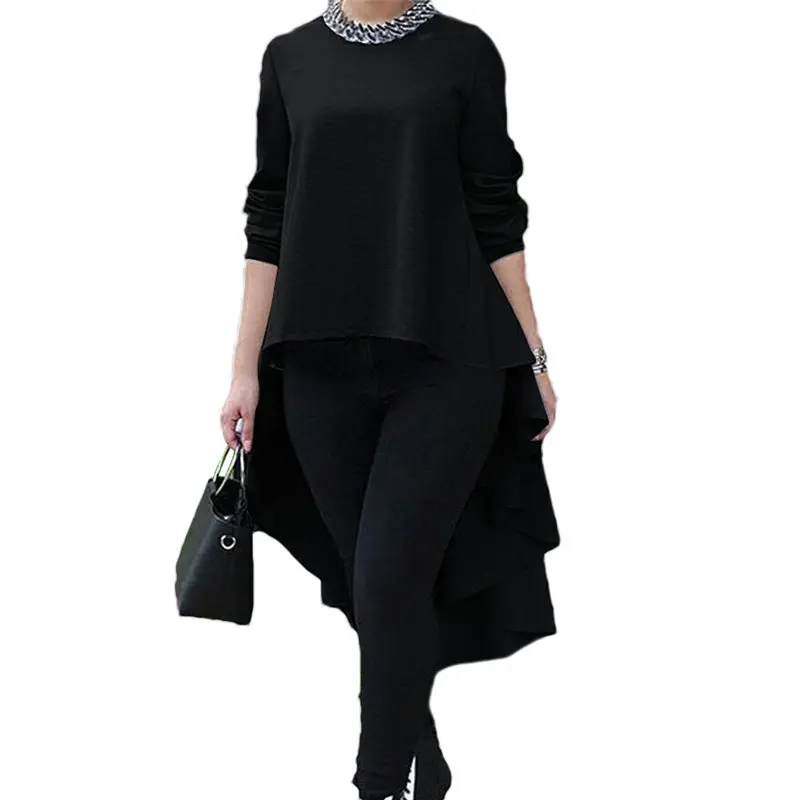 

Women's Blouse Long Sleeve Asymmetrical Shirt Tops Shirt Woman Clothes Office Lady Blouse Plus Size Shirts And Blouses