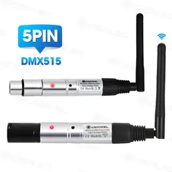Dmx светильник беспроводной 5pin dmx512 передатчик приемник эффект 2,4 GISM Расстояние связи 500 м приемник для музыкального клуба DJ диско