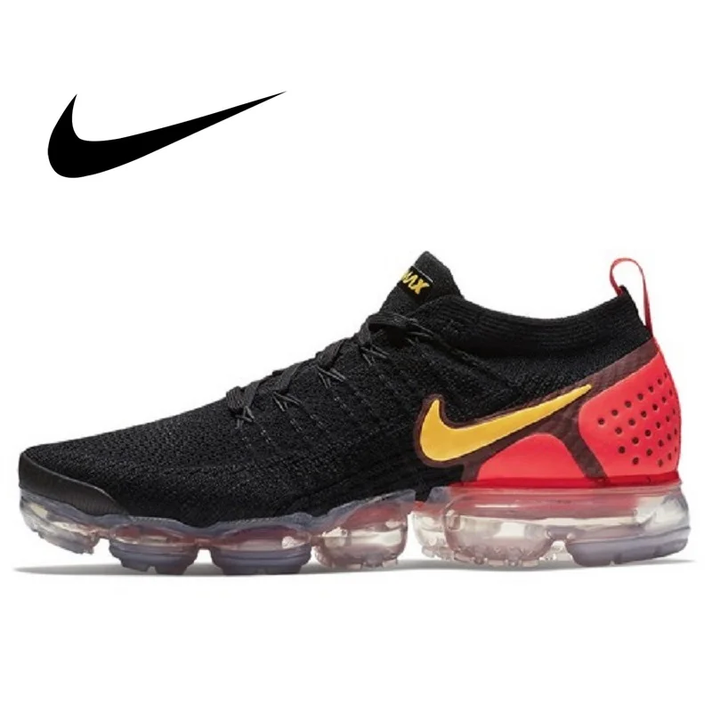 Оригинальные подлинные мужские кроссовки для бега Nike Air VaporMax, удобные, износостойкие, модные, сетчатые, дышащие кроссовки 942842-005