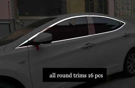 Накладки на окна автомобиля из нержавеющей стали для hyundai elantra 2010 2011 2012 2013 hyundai Avante i35 Elantra - Цвет: 16 pcs trims 2