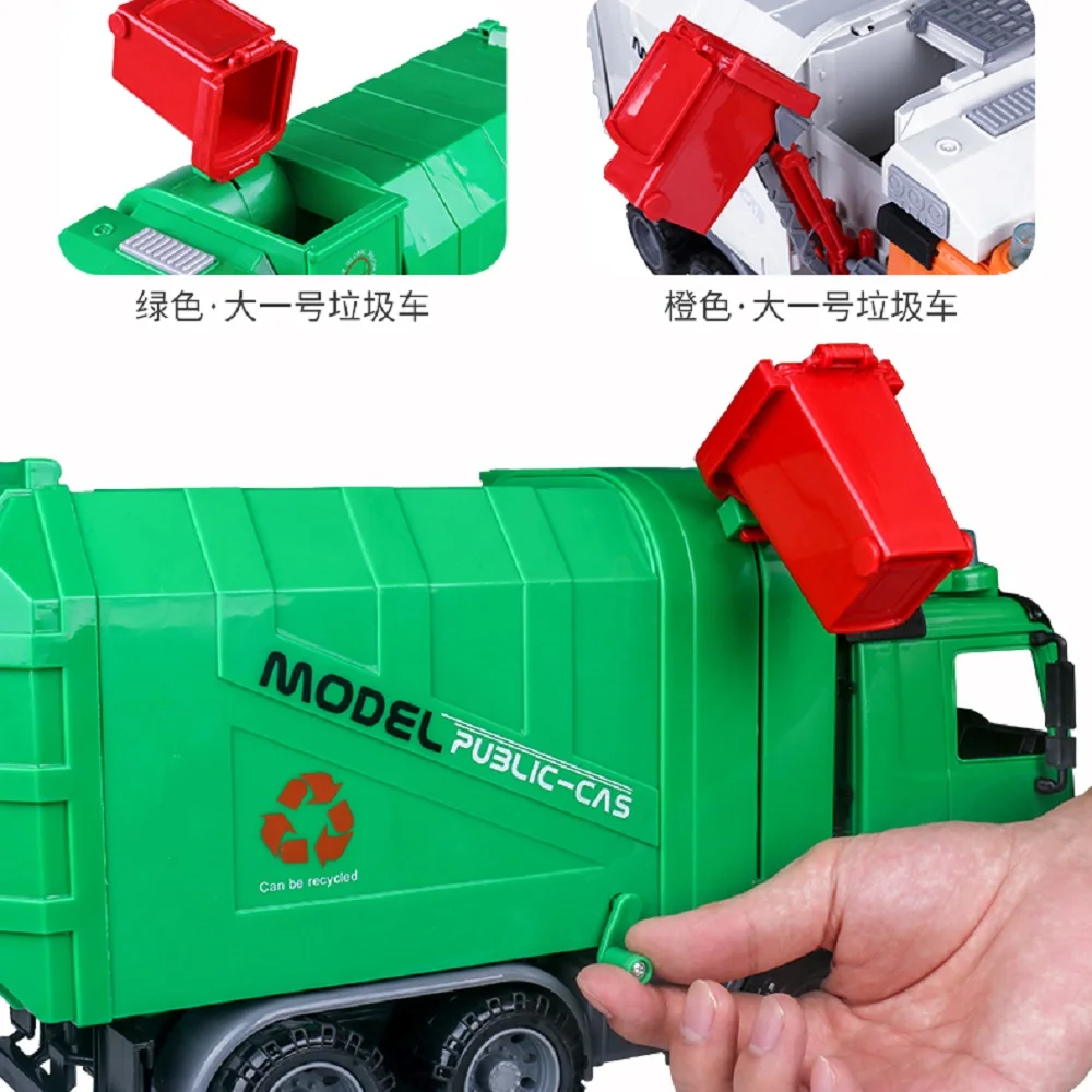 Simulation model car children inertia luminous music learning sanitation cleaning car children interactive gifts